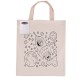 Cotton & Calico Tote Bags - Colouring Short Handle Calico Bag & Crayons
