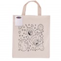 Cotton & Calico Tote Bags - Colouring Short Handle Calico Bag & Crayons