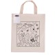Cotton & Calico Tote Bags - Colouring Short Handle Calico Bag & Crayons