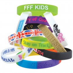 12mm Wide Silicone Wrist Band