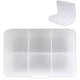 Personal Products - Clear Rectangular 6 Compartment Pill Box