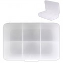 Personal Products - Clear Rectangular 6 Compartment Pill Box