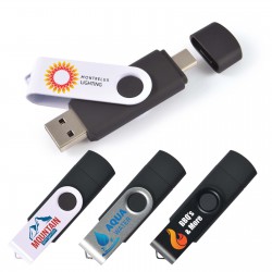 Flash Drives - Swivel USB Flash Drive Dual 8GB