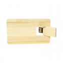 Credit Card Style USB Flash Drives - Bamboo Credit Card Drive 4GB - 32GB