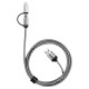 USB Hubs & Cables - Milano 2n1 Fabric Charge & Data Cable