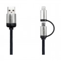 USB Hubs & Cables - Milano 2n1 Fabric Charge & Data Cable