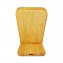Phone & Tablet Chargers - Stirling Fast Wireless Charge Bamboo Stand