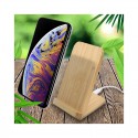 Phone & Tablet Chargers - Stirling Fast Wireless Charge Bamboo Stand