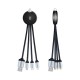 USB Hubs & Cables - Atesso 3n1 Light Up Charge Cable - Round