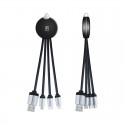 USB Hubs & Cables - Atesso 3n1 Light Up Charge Cable - Round