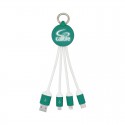 USB Hubs & Cables - Atesso 3n1 Light Up Charge Cable - Round