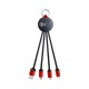 USB Hubs & Cables - Atesso 3n1 Light Up Charge Cable - Round