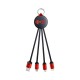 USB Hubs & Cables - Atesso 3n1 Light Up Charge Cable - Round