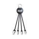 USB Hubs & Cables - Atesso 3n1 Light Up Charge Cable - Round