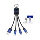 USB Hubs & Cables - Atesso 3n1 Light Up Charge Cable - Rectangle