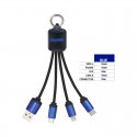USB Hubs & Cables - Atesso 3n1 Light Up Charge Cable - Rectangle