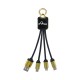 USB Hubs & Cables - Atesso 3n1 Light Up Charge Cable - Rectangle