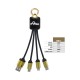 USB Hubs & Cables - Atesso 3n1 Light Up Charge Cable - Rectangle