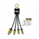 USB Hubs & Cables - Atesso 3n1 Light Up Charge Cable - Rectangle