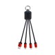 USB Hubs & Cables - Atesso 3n1 Light Up Charge Cable - Rectangle