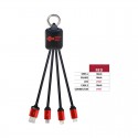 USB Hubs & Cables - Atesso 3n1 Light Up Charge Cable - Rectangle
