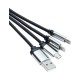 USB Hubs & Cables - Atesso 3n1 Light Up Charge Cable - Rectangle