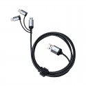 USB Hubs & Cables - Pesaro 3n1 Fabric Charge & Data Cable