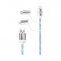 USB Hubs & Cables - Pesaro 3n1 Fabric Charge & Data Cable