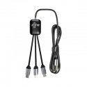 USB Hubs & Cables - Fierra 3n1 Light Up Charge Cable - 1.0 metre