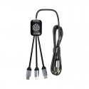 USB Hubs & Cables - Fierra 3n1 Light Up Charge Cable - 1.0 metre