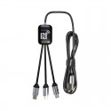 USB Hubs & Cables - Fierra 3n1 Light Up Charge Cable - 1.0 metre