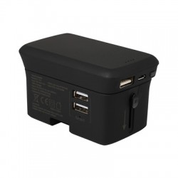 Travel Accessories - Lazio Travel Adaptor & Power Bank - 4000 mAh