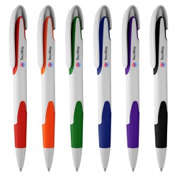 Keely White Plastic Pen