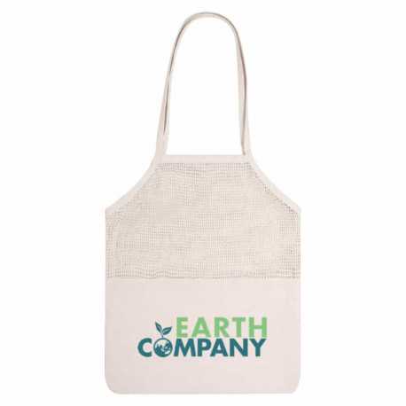 Cotton & Calico Tote Bags - Jamaica Mesh Calico Tote Bag