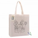 Cotton & Calico Tote Bags - Colouring Calico Bag with Gusset