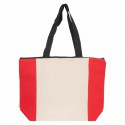 Cotton & Calico Tote Bags - Colouring Calico Zip Shopper