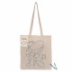 Cotton & Calico Tote Bags - Colouring Long Handle Calico Shopper