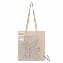 Cotton & Calico Tote Bags - Colouring Long Handle Calico Shopper