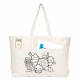 Cotton & Calico Tote Bags - Colouring Delton Canvas Large Shopper