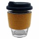 Carlo Glass Coffee Cup - Cork Band 340ml