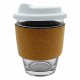 Carlo Glass Coffee Cup - Cork Band 340ml