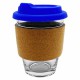 Carlo Glass Coffee Cup - Cork Band 340ml