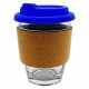 Reusable Coffee Cups - Glass - Carlo Glass Coffee Cup - Cork Band 340ml