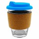 Carlo Glass Coffee Cup - Cork Band 340ml