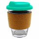 Carlo Glass Coffee Cup - Cork Band 340ml