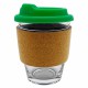 Reusable Coffee Cups - Glass - Carlo Glass Coffee Cup - Cork Band 340ml