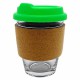 Carlo Glass Coffee Cup - Cork Band 340ml