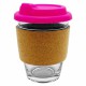 Reusable Coffee Cups - Glass - Carlo Glass Coffee Cup - Cork Band 340ml