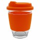 Reusable Coffee Cups - Glass - Carlo Glass Coffee Cup - Silicone Band 340ml