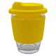 Reusable Coffee Cups - Glass - Carlo Glass Coffee Cup - Silicone Band 340ml